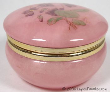 Alabaster Box, Rose Colored with Violets - IT302