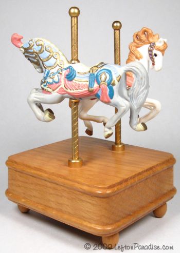 Carousel Horse Figurines on a Music Box -7904