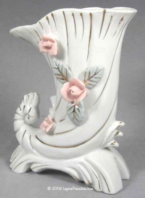 Cornucopia Vase with Roses