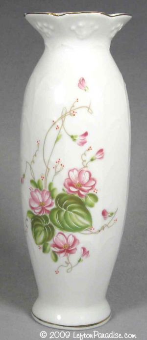Wild Violets, White Bud Vase - 04293