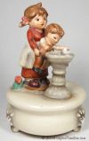 Children at a Fountain Musical Figurine - 7817