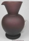 Purple Satin Glass Pitcher Vase