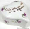 Heart-Shaped Box with Violets - 1019