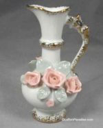 Mini Pitcher Vase with Applied Roses!
