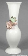 White Vase with Applied Rose - 1160