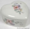 Heart-Shaped Trinket Box with Pansies - 4935